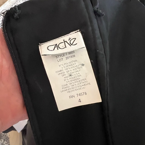 Black and white satin formal gown - Picture 5 of 6